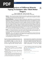 Comparison of Different Kinesio Taping Techniques Following Third Molar Surgery