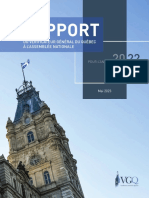 Rapport Du Vérificateur Général Du Québec À L'assemblée Nationale Pour L'année 2022-2023