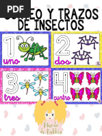 Carteles de Conteo y Trazos Con Insectos Recopilado Por Mundo de Rukkia