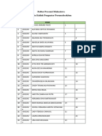 Daftar Presensi Mahasiswa S1 ARS'22