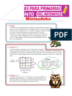 Ejercicios de Sudoku para Quinto de Primaria