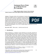 Photovoltaic Maximum Power Point Tracking Using Artificial Neural Network and PI Controller