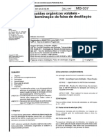 337-1987 - Líquidos Orgânicos Voláteis - Determinação Da Faixa de Destilação