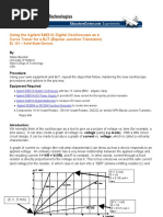 Using The Agilent 54621A Digital Oscilloscope As A Curve Tracer For A BJT (Bipolar Junction Transistor)