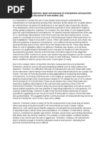 (B) Evaluate The Characteristics, Types and Measures of Schizophrenia and Psychotic Disorders, Including A Discussion of Case Studies