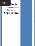 3er Grado - Cuadernillo de Ejercicios (Septiembre)