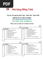 Menu H NG Vinh 2023