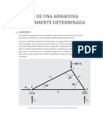 Análisis de Una Armadura Estáticamente Determinada