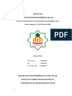 Makalah Rekonstruksi Pendidikan Islam: Disusun Untuk Memenuhi Tugas Mata Kuliah Ilmu Pendidikan Islam