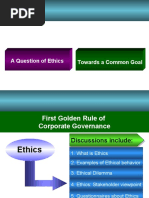 A Question of Ethics Towards A Common Goal