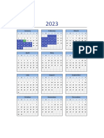 Calendario 2023 Excel Lunes A Domingo