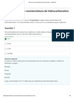 Exercícios Sobre Nomenclatura de Hidrocarbonetos - Toda Matéria - Solado