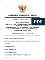 Rapat Paripurna DPRD Kaltara Penyampaian Laporan Hasil Pemeriksaan BPK Atas LKPD 2022