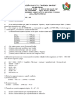 Taller de Matemáticas (Refuerzo) Grado Quinto Segundo Periodo