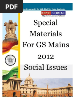 Special Materials For GS Mains 2012 Social Issues