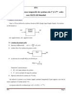 TP 1 Simulation Réponse Temporelle Matlab