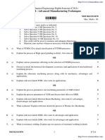 Me 8 Sem Advanced Manufacturing Techniques 3670 Summer 2019