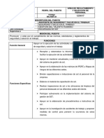 Perfil de Puesto - Asistente de Seguridad y Salud en El Trabajo