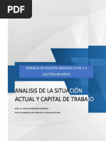 Analisis de Empresa Electrolab Medic Aplicación de Admon de Capital de Trabajo