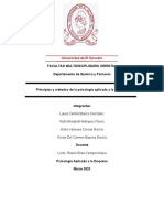 Principios y Métodos de La Psicología Aplicada A La Empresa