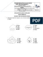 I Primaria Evaluación de Lengua Castellan, Comprension, Naturales, Sociales, Etica