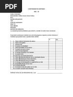 Cuestionario de Sintomas SQR - 18