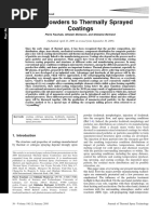 From Powders To Thermally Sprayed Coatings