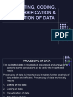 Editing Coding Tabulation of Data