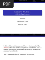 Lecture 9: AVL-tree 1: CSC2100 Data Structure