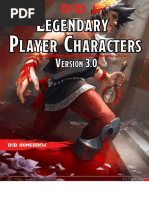 Legendary Player Characters 3.0 Sharing - The Homebrewery