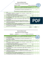 Pauta de Observación 5° Fracciones en La Recta Numérica