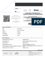 Acuse Único de Inscripción Al Registro Federal de Contribuyentes