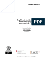 Simplificación de Trámites para La Creación de Empresas: La Experiencia de Fundes