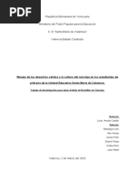 República Bolivariana de Venezuela Ministerio Del Poder Popular para La Educación U. E "Santa María de Calatrava" Valencia Estado Carabobo