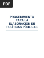 Procedimiento para La Elaboracion de Politicas Publicas