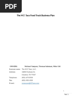 The M.T Taco Food Truck Business Plan Project Business Plan Draft