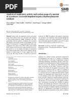 Analysis of Respiratory Activity and Carbon Usage