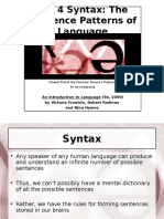 Ch. 4 Syntax: The Sentence Patterns of Language