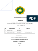 PENULISAN PROPOASAL PENELITIAN Kelompok 13