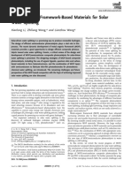 Metal-Organic Framework-Based Materials For Solar