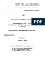 Optimisation D'une Chaîne de Production - Ilyass EL KALI