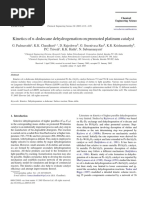 Kinetics of N-Dodecane Dehydrogenation On Promoted Platinum Catalyst