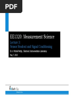 Measurement Science Sensors Readout and Signal Conditioning