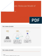 Simple Kinetic Molecular Model of Matter THEORY