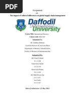 Assignment On: The Impact of Cultural Differences On Global Supply Chain Management