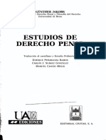 JAKOBS - Estudios de Derecho Penal. La Imputación Objetiva, Especialmente en El Ámbito de Las Instituciones Jurídico-Penales Del "Riesgo Permitido"