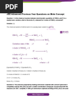 JEE Advanced Previous Year Questions On Mole Concept