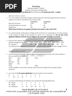 Business Statistics 1st Model Test 2 Chapter