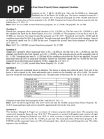 5.2 Home Assignment Questions - House Property