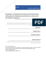 Patrones y Estrategias de Regulación Emocional Empleadas en Personas Mayores de 60 Años Con Deterioro Cognitivo